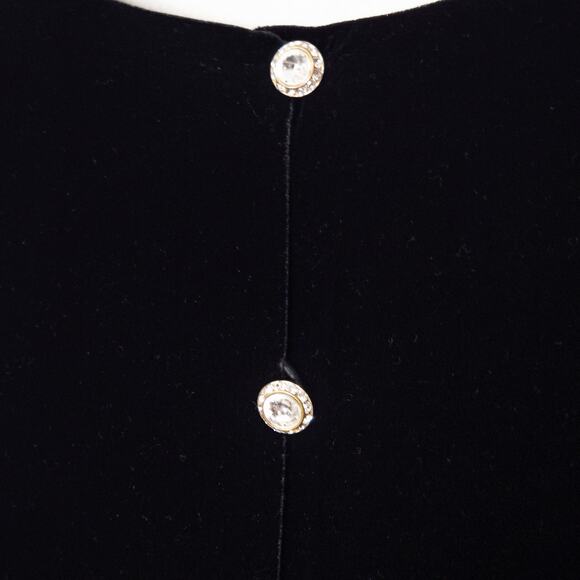 Ann Taylor Sleeveless Velvet Top Black Size 14 Dark Academia - Picture 3 of 5